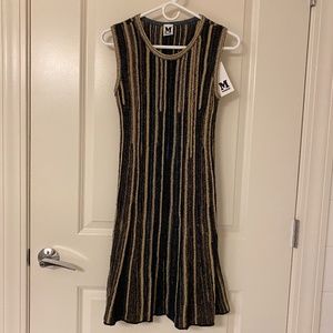 Missoni, black and gold striped dress